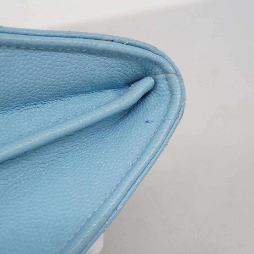 CHANEL Authentic Blue Caviar Leather Wallet - Picture 5 of 14